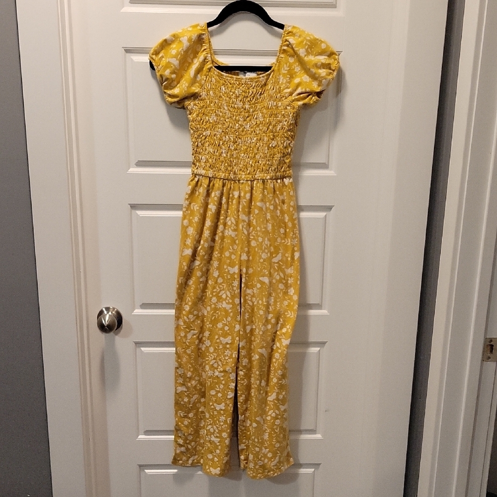 Old Navy Yellow Floral Jumpsuit for Kids